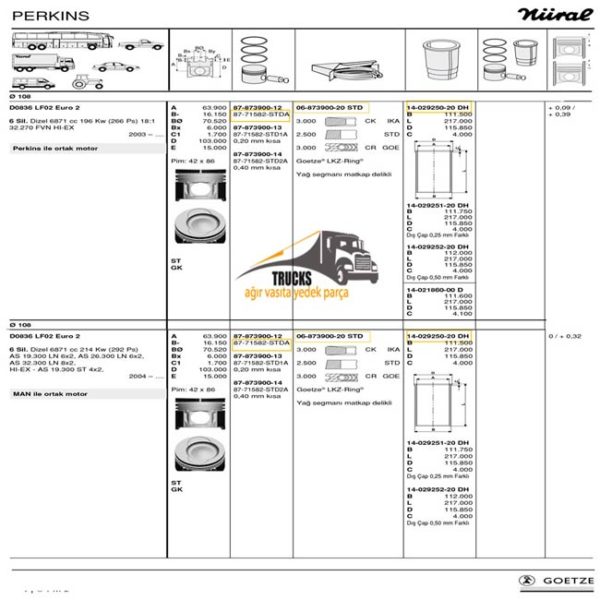 06-873900-20 108mm Segman- MAN - Görsel 2