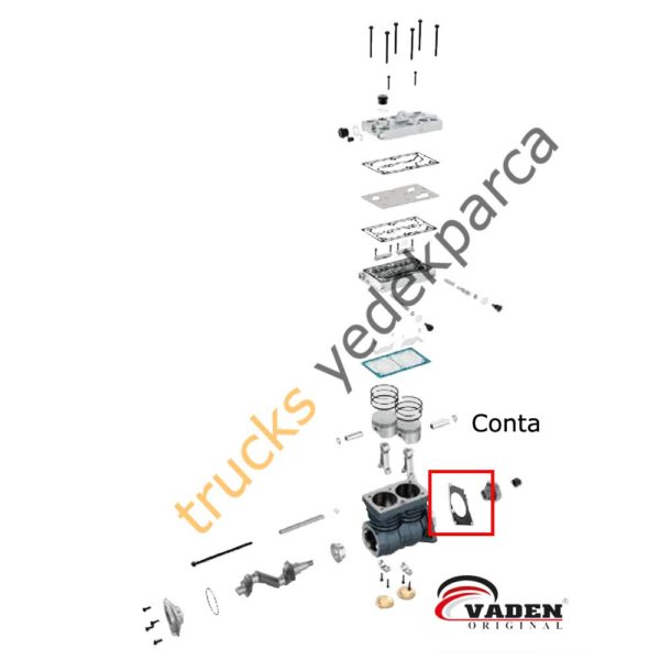 Conta Çift Silindir Kompresör - 1100 250 170 - Görsel 2