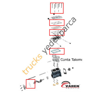 Kompresör Çift Silindir Conta Takımı-1100250160