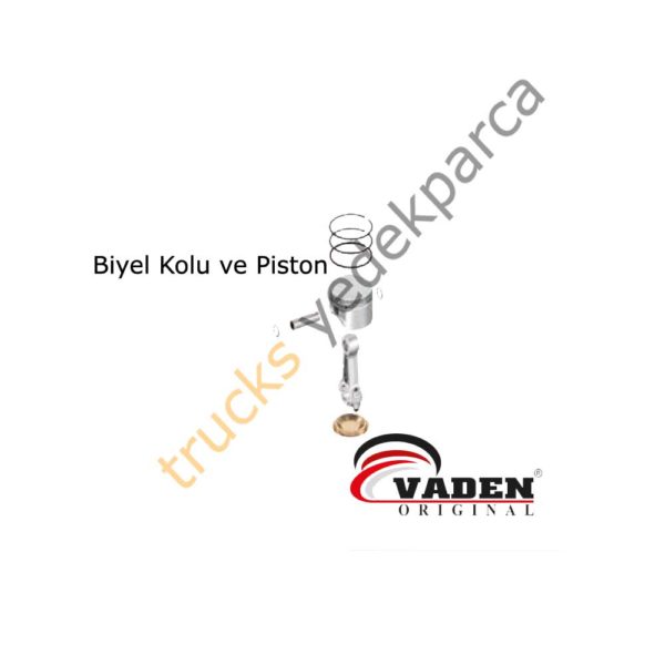 Kompresör Biyel Kolu, Piston, Çift Silindir Kompresör - 8000 850 001