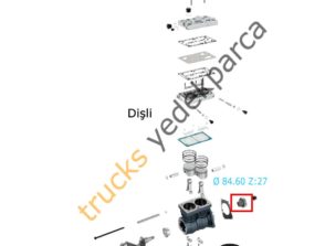 Kompresör Dişlisi, 7600 850 001, WABCO 895 905 188 4