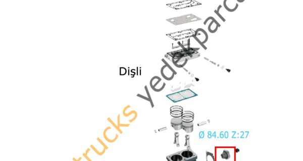 Kompresör Dişlisi, 7600 850 001, WABCO 895 905 188 4