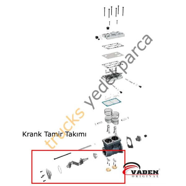 Krank Tamir Takımı - Vaden-8100 852 001 - WABCO-912 510 928 2 - Görsel 2