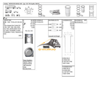 Mercedes Axor OM457, 14-450380-00 Gömlek