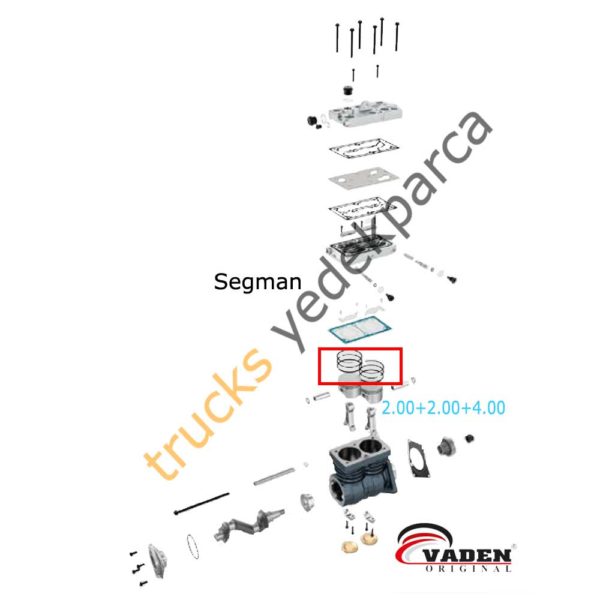 Piston Segmanı, 85mm-851 200-WABCO 911 501 920 2 - Görsel 2