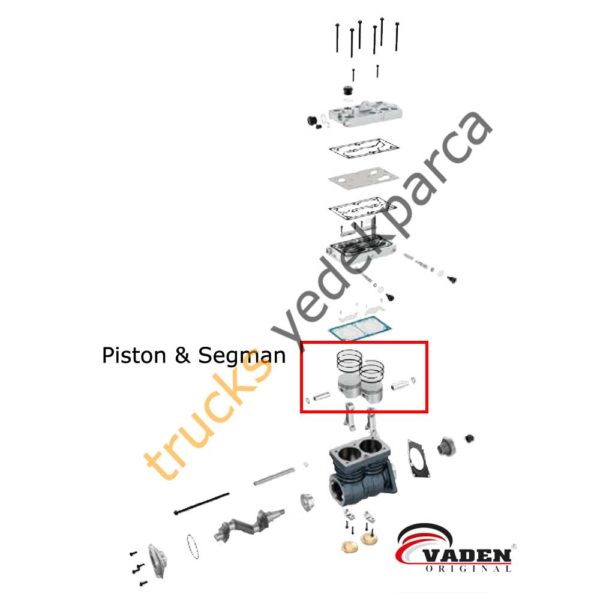 Piston, Segman, 85mm - 7000 851 100 - WABCO 911 501 624 2 - Görsel 2